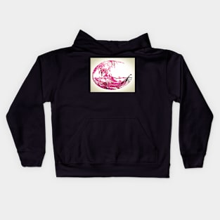 Paper cut 4 The boat Kids Hoodie